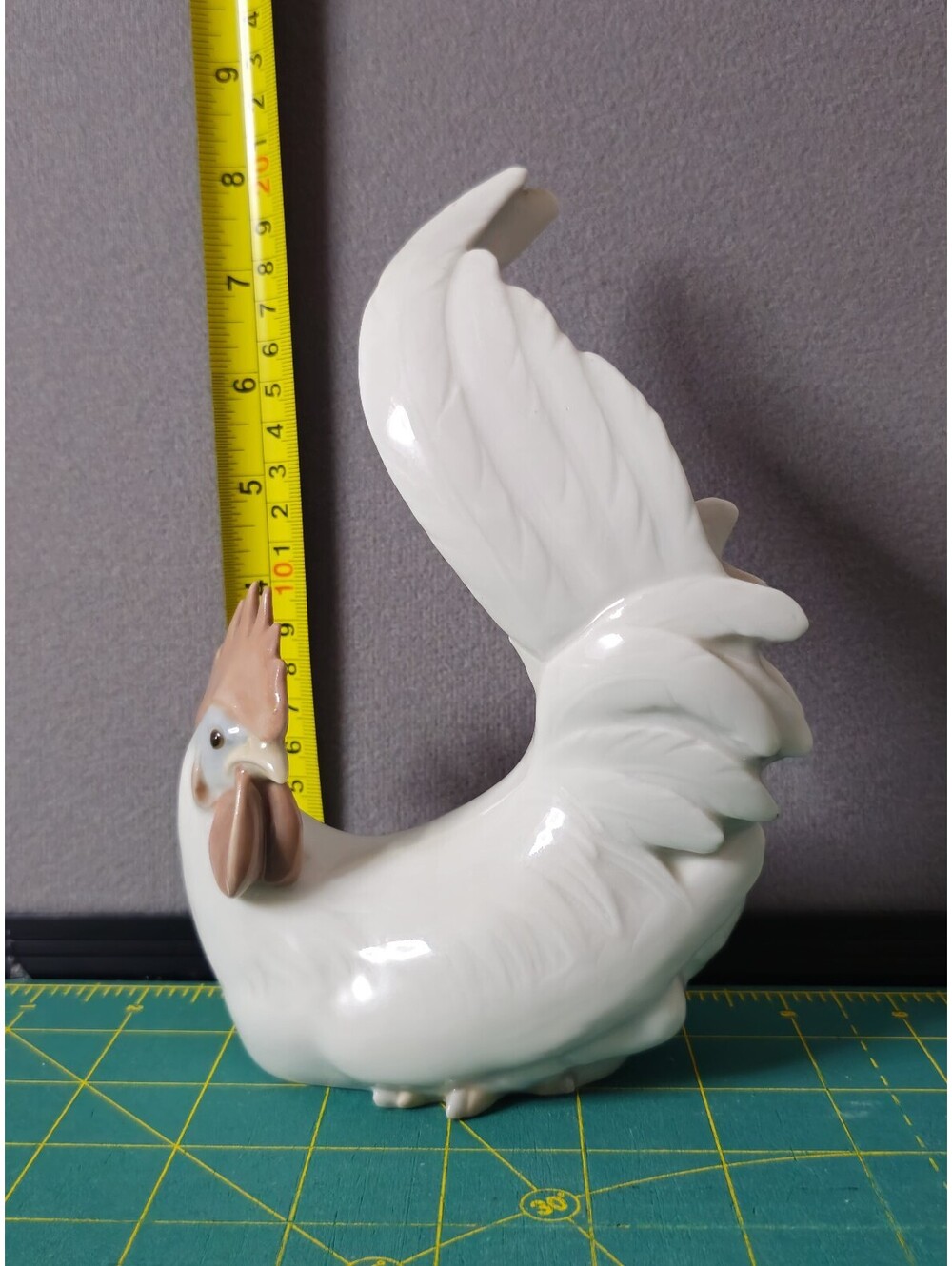 Vintage Lladro Porcelain White Cockerel Rooster # 4589 Retired 1969 ~ 1981